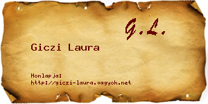 Giczi Laura névjegykártya
